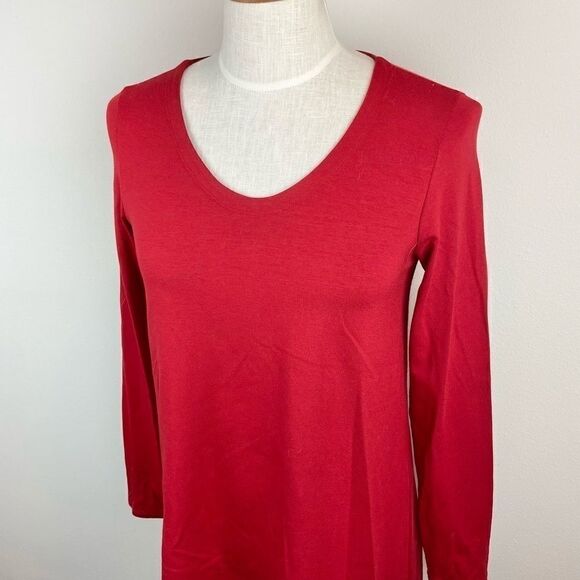 Eileen Fisher Viscose Jersey Asymmetric Tunic - Picture 2 of 6